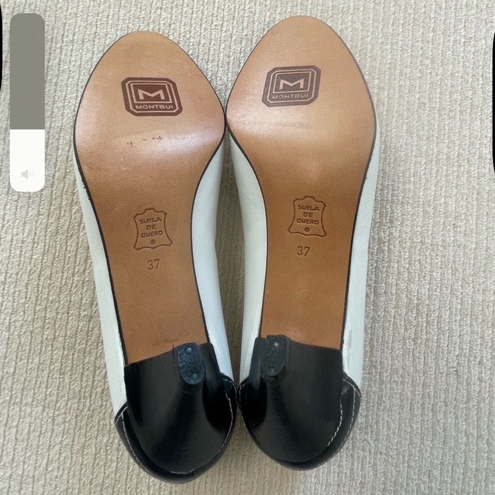 MONTBUI Black And White Pump Heel Shoes size 6.5 US or 37EU - Picture 9 of 10
